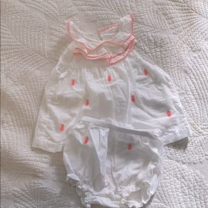 Cute pineapple Janie and jack dress with bloomers.